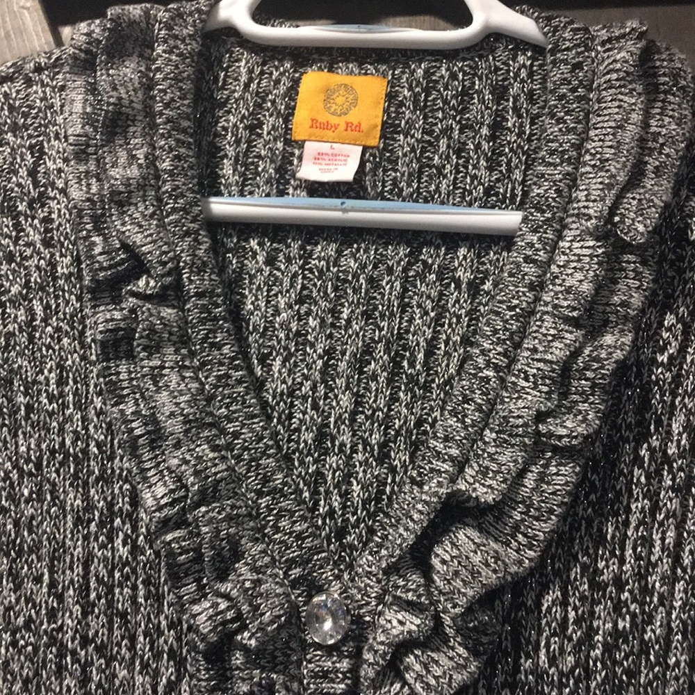 Ruby Rd. Shimmer Sweater/Cardigan - Picture 7 of 7
